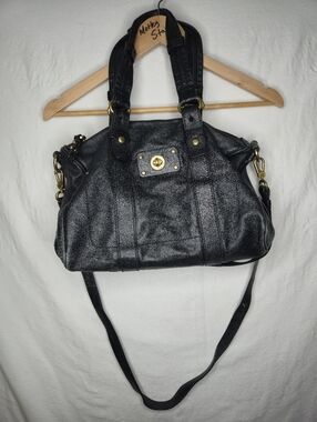 Marc Jacobs Black Handbag Purse With Gold Toned Hardware